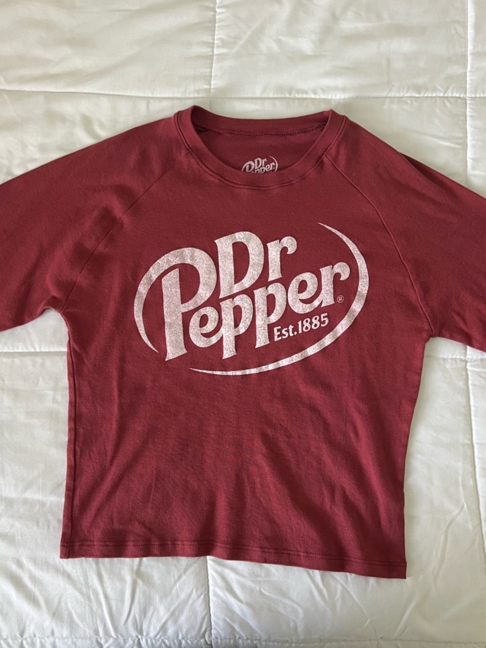 Dr Pepper Maroon Logo Long Sleeve Tee